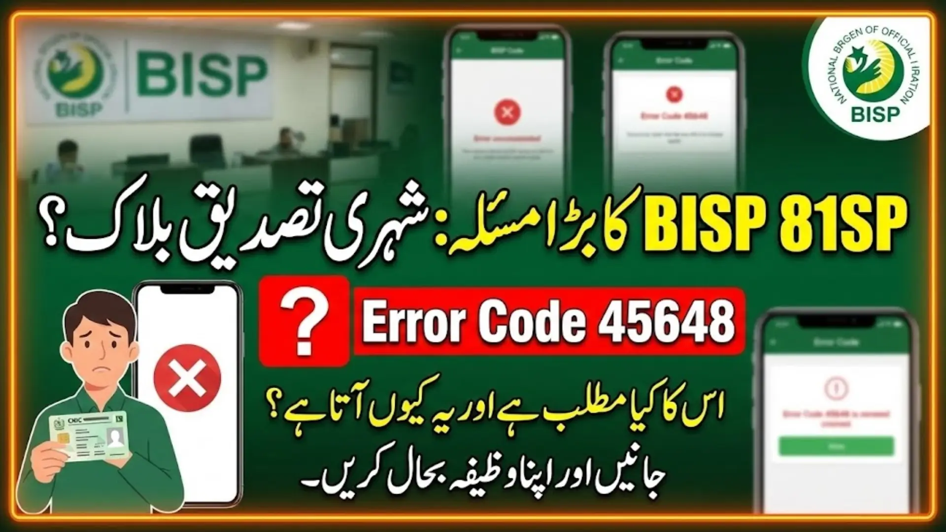 BISP 8171 Citizen Verification Blocked? Understanding Error Code 45648