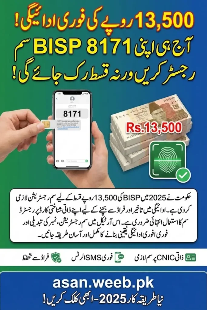 How to Register Your 8171 BISP SIM Today and Receive Rs. 13,500 Without Delay
