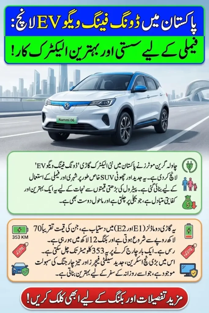 Dongfeng Vigo EV Launched in Pakistan: Price, Advance Features, and Booking Details