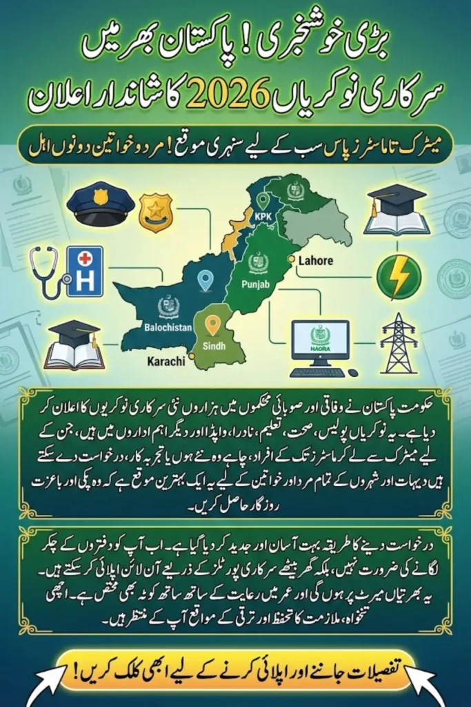 Govt Jobs 2026 in Pakistan Apply Online – Latest Government Vacancies Across All Provinces