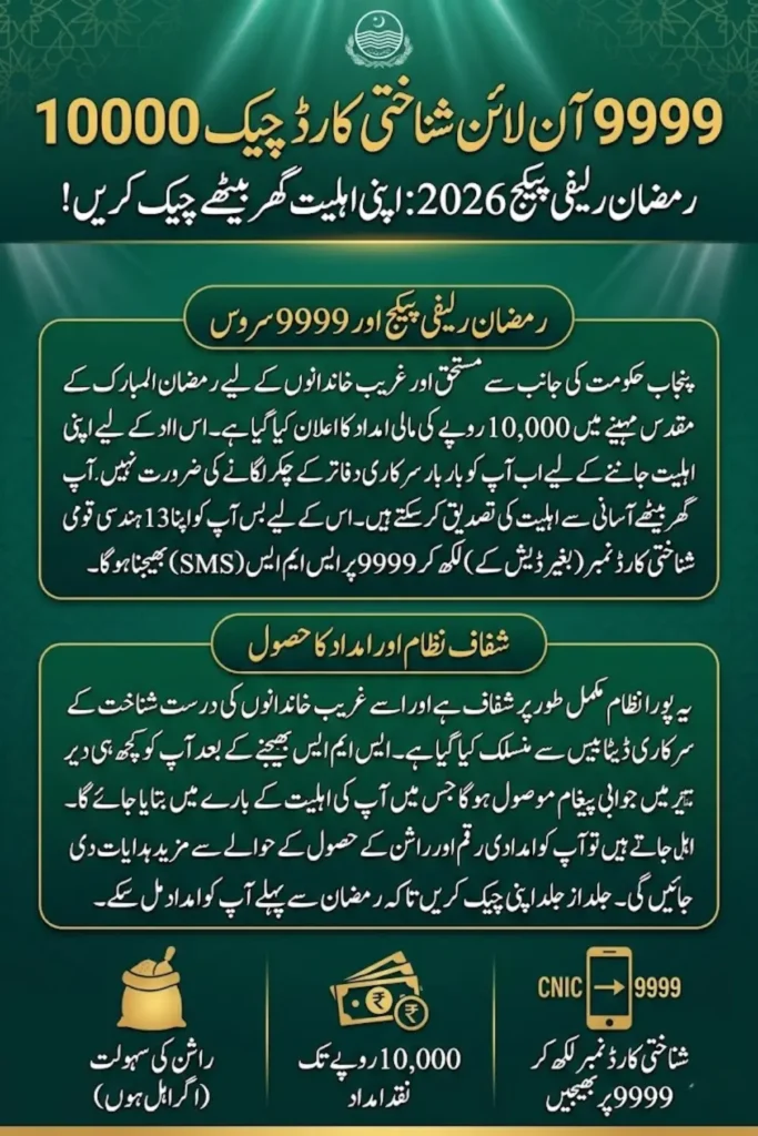 9999 Online CNIC Check 10000 – Complete Guide for Ramzan Relief Package 2026