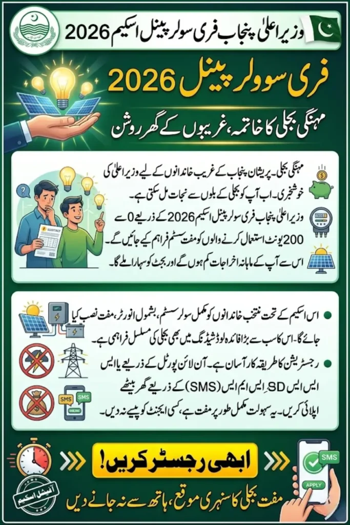 CM Punjab Free Solar Panel Scheme 2026 – Apply Online, Eligibility Criteria, Benefits, and Installation Process